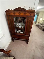 1940's China Cabinet with Glass Door