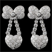 18K White Gold 1.28ct Diamond Earring