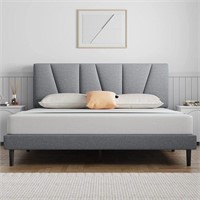 Molblly Twin Bed Frame Upholstered Platform with