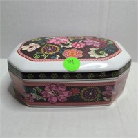Large Vera Bradley Ceramic "Mod Pink" Trinket Box