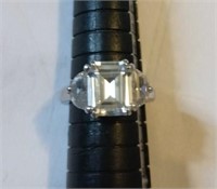 Sterling Silver and CZ Ring Size 6