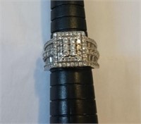 Sterling Silver and CZ Ring Size 5