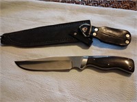 Frank J Dilluvio Knife w Leather Sheath