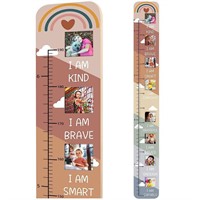 Solid Wood Inspirational Growth Chart for Kids wi