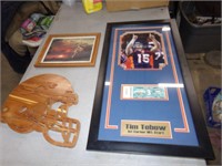 Denver Bronco Tim Tebow picture and plaque