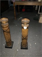 2- Ornate candle holder- columns