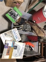 HUNTING ITEMS , BOOKS & COOLER LOT