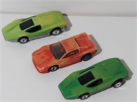 3 Color Changing Cars Hot-wheels '80s. 2 Silver