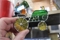 STAINED GLASS JOHN DEERE TRACTOR