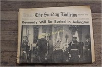 THE SUNDAY BULLETIN KENNEDY BURIED PAPER