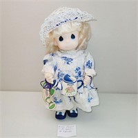1995 Precious Moments 12" Doll w Stand - BLOSSOM