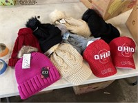 9 assorted hats, new old stock