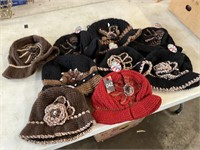 9 ladies winter fashion hats new old stock