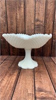 10" WestMoreland diamond point compote