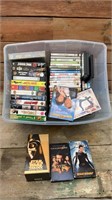 Tote full of DVDS AND VHS