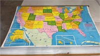 1984 united  states map on wall hanger