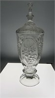 15" Crystal lidded urn