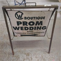 METAL FRAME SIGN DOUBLE SIDED 34.5 X 38.5