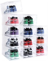 BVBOX 12 Pack Shoe Box Shoe Orgainzer Clear Shoe