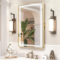 TokeShimi 20 x 30 Inch LED Bathroom Mirror Pivot