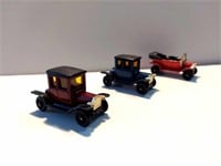 3 Model T Fords Tomica Vintage 1970s Two In Very