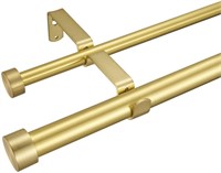 Double Curtain Rods for Windows,1-Inches Front an