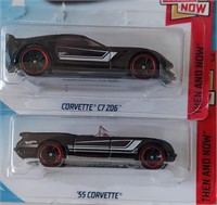 2 Corvette Hot-wheels Then & Now '55 Convertible