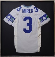 Framed & Autographed Rick Mirer Seahawks Jersey
