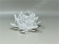 Swarovski crystal lotus flower candle holder