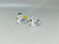 Swarovski Crystal ducks - approx 2" L