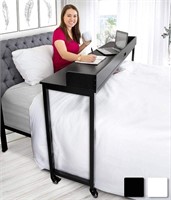 Joy Overbed Table with Wheels for Full/Queen Beds