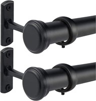 2 Pack 1 Inch Curtain Rods for Windows 60 to 120