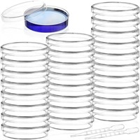 Bekith 100 Pack Plastic Petri Dishes with Lids, 6
