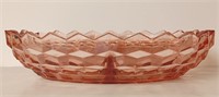 Light Rose Indiana Glass Candy Dish Divided
