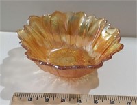 Sunflower Bowl Kemper Wheaton Glass Pearly Amber