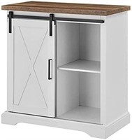 Pemberly Row 32" Rustic Buffet - Solid White/Recl