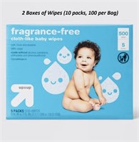 Fragrance-Free Baby Wipes 500 ct (2 Boxes)