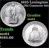 1925 Lexington Old Commem Half Dollar 50c Grades C