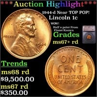 ***Auction Highlight*** 1944-d Lincoln Cent Near T