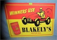Blakely's motor oils retro style advertising sign