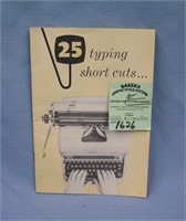 Vintage typewriting shortcuts booklet