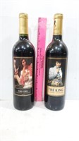 (2) Elvis Collectible Wine "The King"