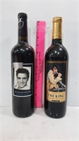 (2) Elvis Collectible Wine "ELV75" & "The King"