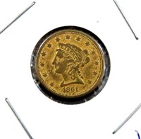 1861 $2 1/2 DOLLAR GOLD PIECE