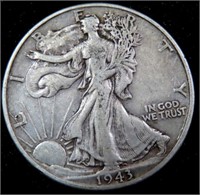 1943 WALKING LIBERTY SILVER HALF DOLLAR