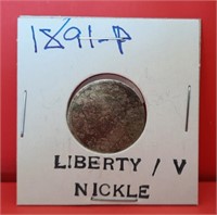 1891 Liberty "V" Nickel