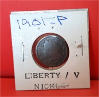 1901 Liberty "V" Nickel