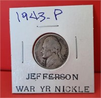 1943-P Jefferson War Year Nickel