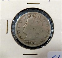 1908 LIBERTY "V" NICKEL