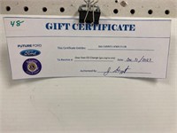 Future Ford Gas Engine Oil Change Gift Certificate